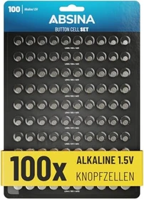 Absina Knopfzellen-Set, 100er-Pack