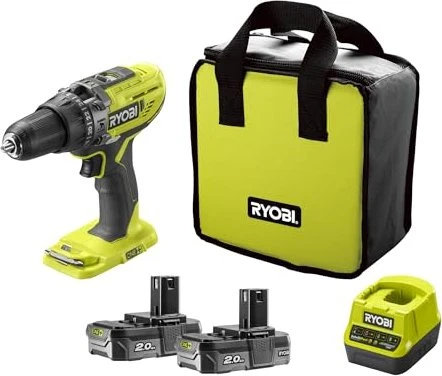 Ryobi R18PD3-220S Akku-Schlagbohrschrauber inkl. Tasche + 2 Akkus 2.0Ah