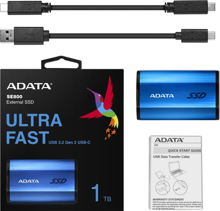 ADATA SE800, blau, 1TB, USB-C 3.1