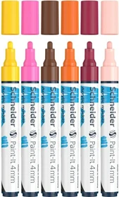 Schneider Paint-It 320 4mm Acrylmarker natur sortiert, 6er-Set