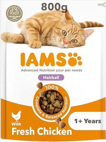IAMS for Vitality Haarballen mit frischem Huhn, 800g