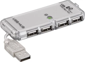 Wentronic Goobay USB-Hub, 4x USB-A 2.0, USB-A 2.0 [Stecker] (68879)