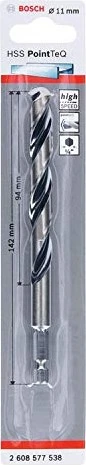 Bosch Professional HSS PointTeQ Spiralbohrer, 11x94x142mm, 1 Stück