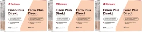 Redcare Eisen Plus Direkt Portionsbeutel, 180 Stück (3x 60 Stück)