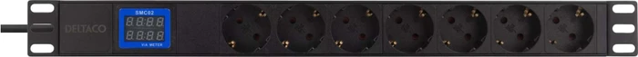 BlueWalker PowerWalker PDU LC-16A Schuko, 1HE, 10-fach, 16A/240V, schwarz, 2m (10133010)
