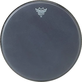 Remo Ambassador Black Suede 12"