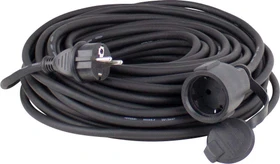 as-Schwabe Gummi Verlängerungskabel IP44 schwarz, H07RN-F 3G2.5, 50m