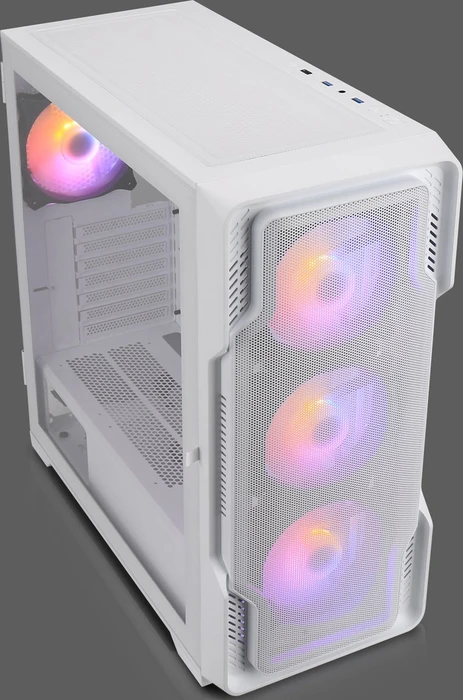 Nanoxia DS-9 ARGB Airflow White, weiß, Glasfenster