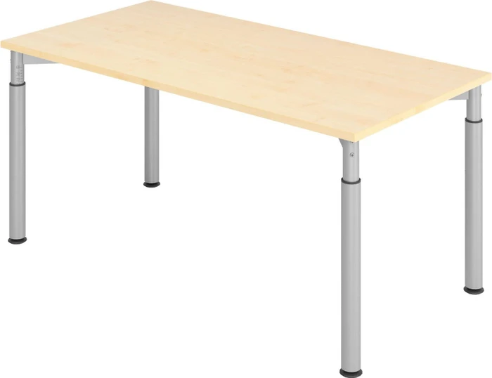 Kaiserkraft Vera-Zwo VYS16/3/S Schreibtisch 160x80cm Ahorn/silber