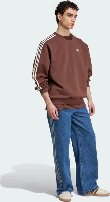 adidas Adicolor Oversized Crew Sweatshirt auburn/off white (Herren)