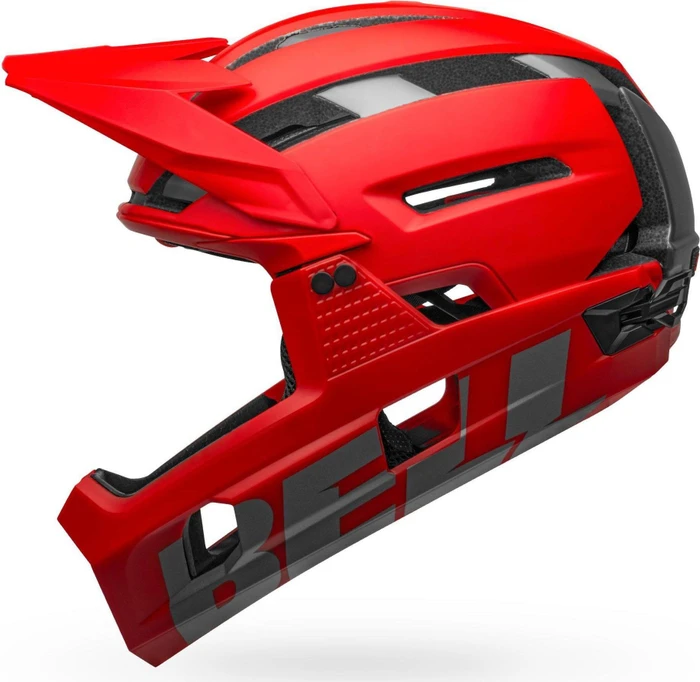 Bell Super Air R MIPS Fullface-Helm matte/gloss red/gray