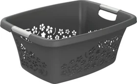 Rotho Flowers 25l Wäschekorb anthrazit
