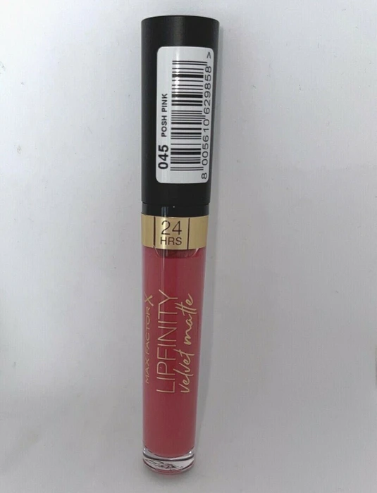 Max Factor Lipfinity Velvet Matte Lippenstift 045 posh pink, 3.5ml