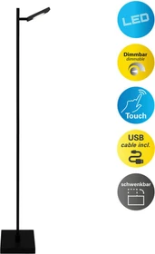 Näve Lupa LED Akkustehleuchte schwarz