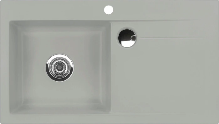 systemceram Stema 90 F Einbau Becken links titan
