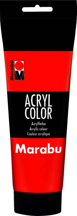 Marabu Acryl Color Acrylfarbe, zinnoberrot, 225ml