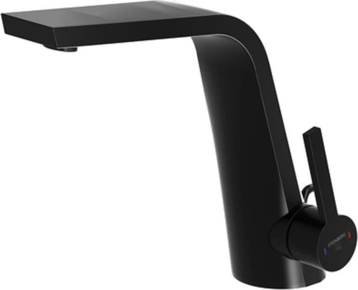 Steinberg Serie 260 Waschtisch-Einhebelmischer mit Ablaufgarnitur schwarz