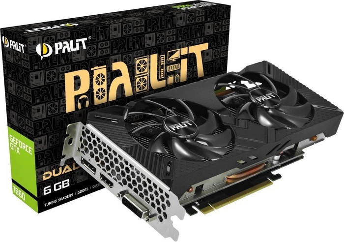 Palit GeForce GTX 1660 Dual, 6GB GDDR5, DVI, HDMI, DP