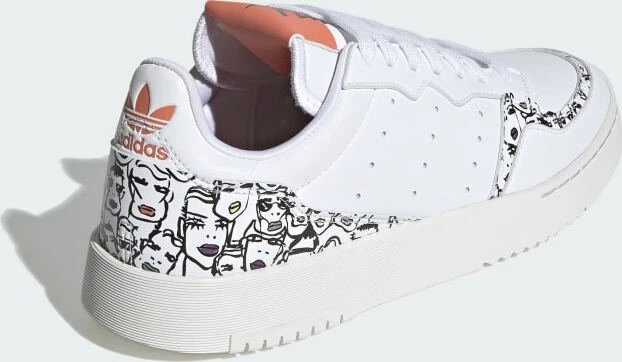 adidas Supercourt cloud white/core black/semi coral (Damen)