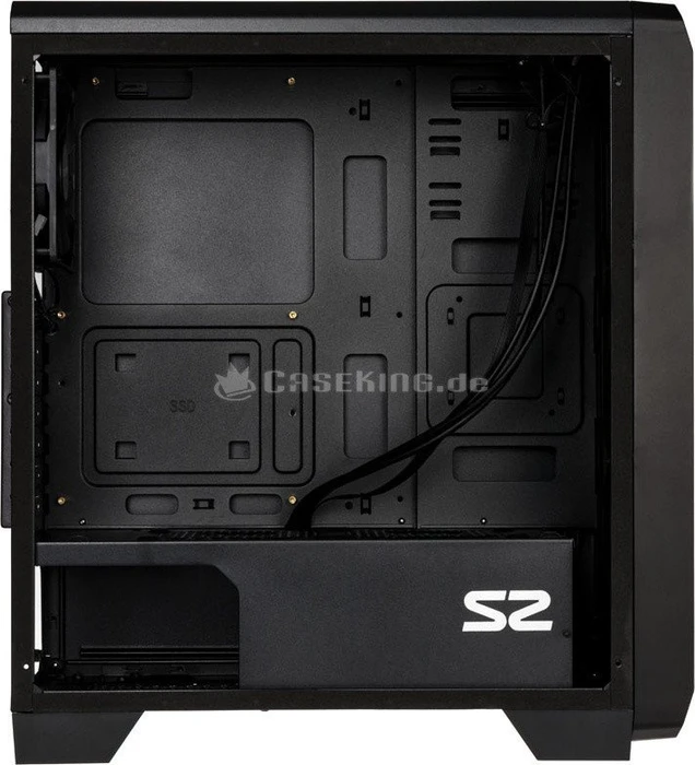 Zalman S2, schwarz, Acrylfenster