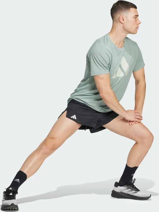 adidas Run It Laufshirt kurzarm silver green (Herren)