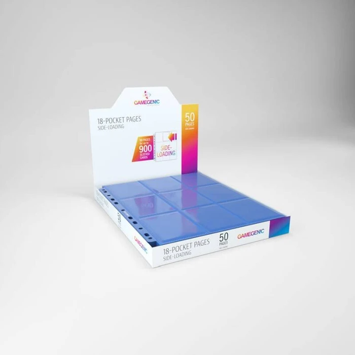 Gamegenic 18-Pocket Pages Side-Loading blau, 50 Stück