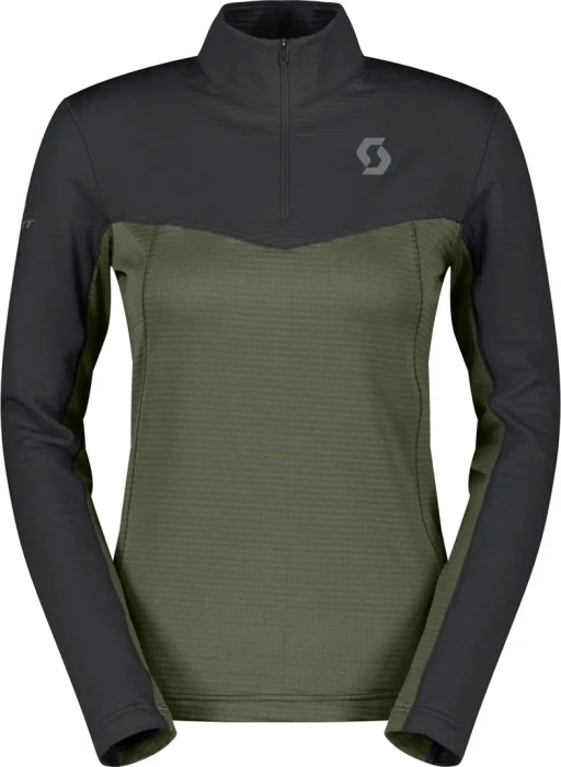 Scott Defined Light Funktionsshirt langarm black/douglas green (Damen)