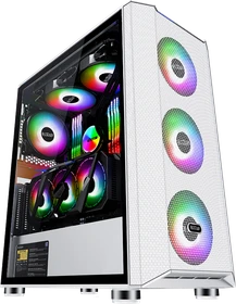 PCCooler Diamond MA200 Mesh, weiß, Glasfenster