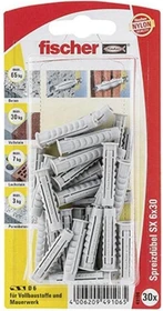 fischer SX 6x30 K NV Spreizdübel, 6x30mm, 30 Stück