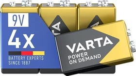 Varta Power on Demand 9V-Block, 4er-Pack