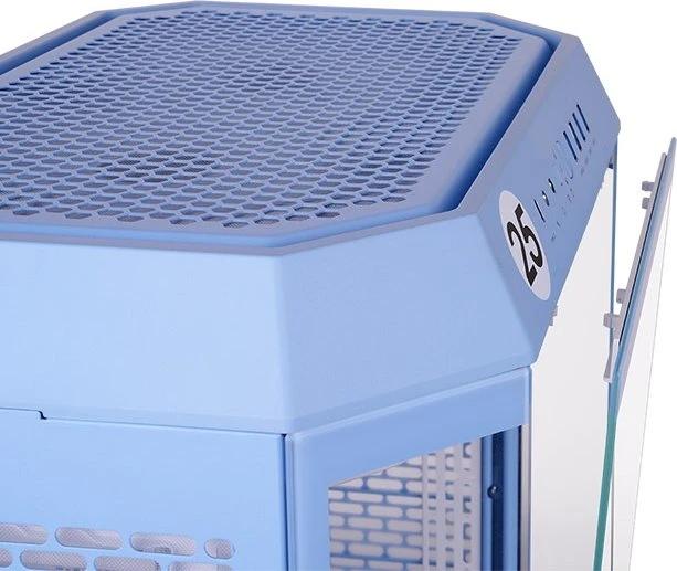 Thermaltake The Tower 600 Hydrangea Blue, blau, Glasfenster