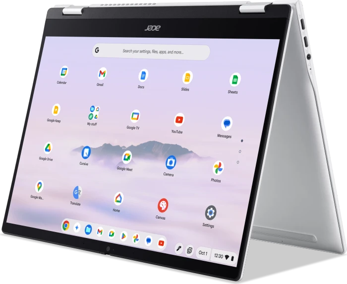 Acer Chromebook Plus Spin 514 CP514-5HN-K38Y, Platinum Silver, Kompanio Ultra 910, 12GB RAM, 256GB Flash, DE