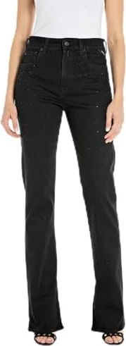 Replay Sharljn Bootcut Flare Fit Jeans black delavè (Damen)