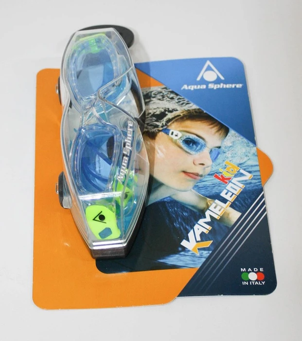 Aqua Sphere Kameleon Kid Blue Schwimmbrille grün/blau/weiß (Junior)