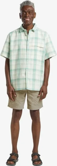 Jack Wolfskin Great Plains Hemd kurzarm check/soft jade (Herren)