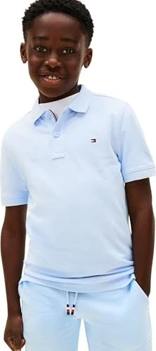 Tommy Hilfiger Essential Regular Fit mit Flag-Stickerei Poloshirt kurzarm sweet blue (Junior)