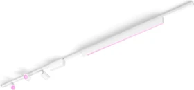 Philips Hue White and Color Ambiance Basis Perifo Schienensystem für die Decke gerade mit 3 Spots & 1 Lineare Lightbar weiß