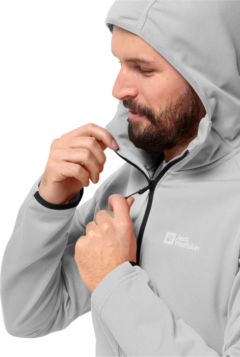 Jack Wolfskin Alpgrat Hooded FZ Jacke cool grey (Herren)