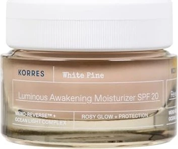 Korres White Pine Feuchtigkeitscreme für strahlende Haut LSF20, 40ml