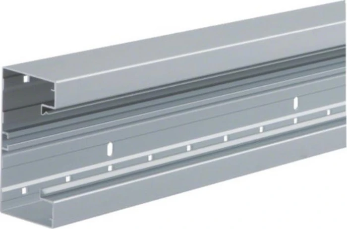 Hager Brüstungskanal-Unterteil frontrast BRA 68x130mm, OT 80mm, aus Alu natureloxiert