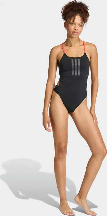 adidas Ripstream 3-Streifen Tie Back Badeanzug schwarz (Damen)