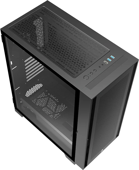 Montech Air 1000 Lite Black, schwarz, Glasfenster