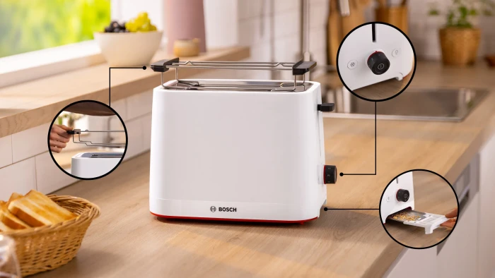 Bosch TAT3M121 Kompakt MyMoment Toaster weiß