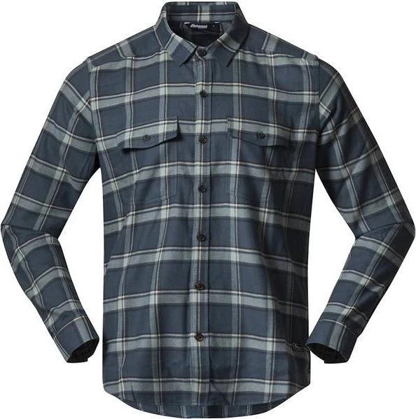 Bergans Tovdal Hemd langarm orion blue/misty forest check (Herren)