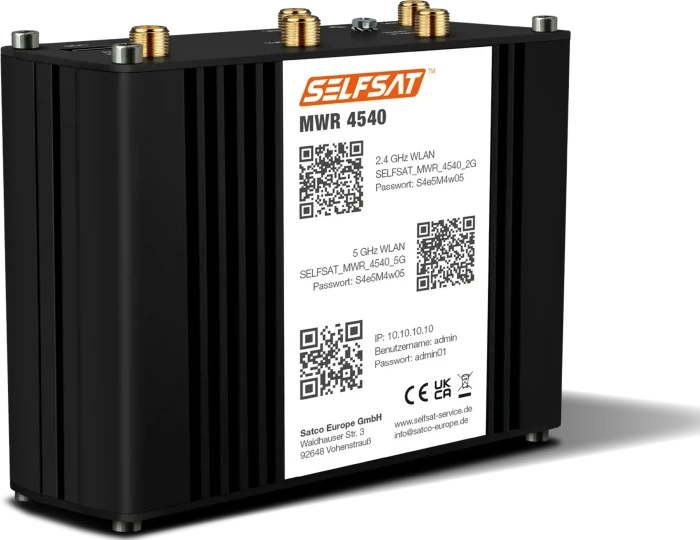 SelfSat MWR 4540, inkl. SELFSAT Antenne, Antenne weiß, LTE