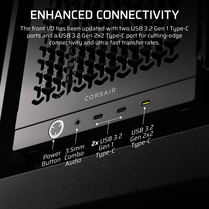 Corsair Frame 4000D LCD RS ARGB, schwarz, Glasfenster