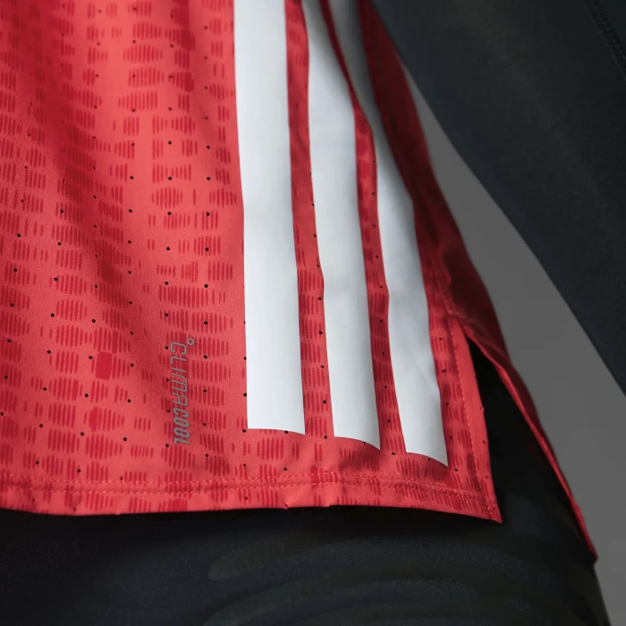 adidas Adizero Singlet Laufshirt ärmellos semi lucid red/pure ruby (Herren)