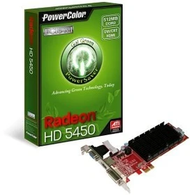 PowerColor Radeon HD 5450 Go! Green PCIe x1, 512MB DDR2, VGA, DVI, HDMI