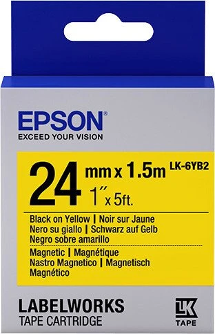 Epson LK-6YB2 Beschriftungsband, 24mm, schwarz/gelb