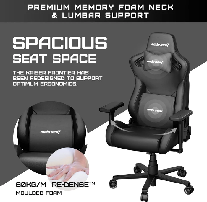 Anda Seat Kaiser Frontier XL Gamingstuhl, schwarz